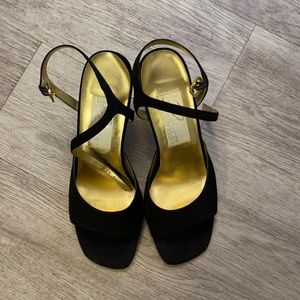 Dolce black/gold  heels size 9w